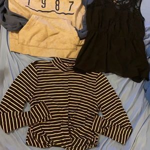 Shirts and sweatshirt